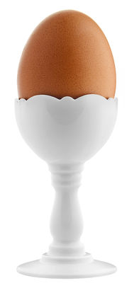 Alessi Dressed Eggcup - Porcelain. White