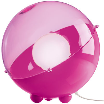 Koziol Orion Table lamp. Transparent pick,Opaque pink