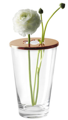 Design House Stockholm Focus Vase. Copper,Transparent