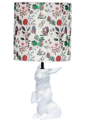 Domestic Jeannot Lapin Table lamp - With printed lampshade. White,Multicoulered