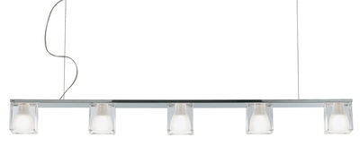 Fabbian Cubetto - Crystal Glass Pendant - 5 elements. Transparent