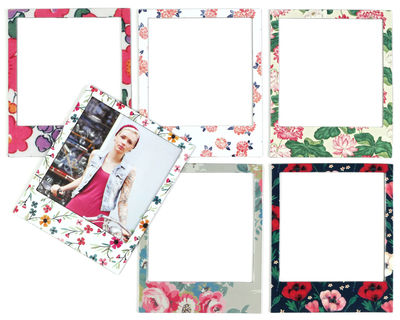 Doiy Pola Prints Floral Photo frame - Magnetic - Set of6. Multicoulered