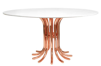 Jonathan Adler Ultra Table - Ø 137 cm. White,Pink gold