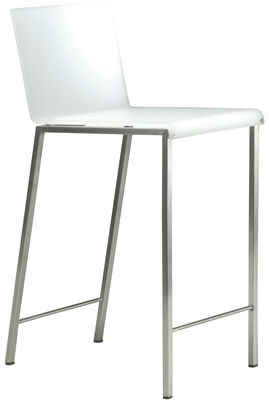Zeus Bianco Bar chair - Matt / H 64 cm. Steel,Mat white
