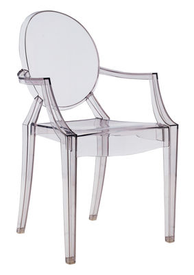 Kartell Louis Ghost Stackable armchair - Polycarbonate. Smoke