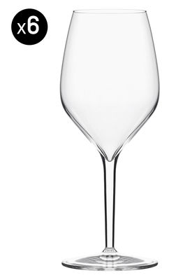 Italesse Vertical Medium Wine glass - Set of 6 / 39 cl. Transparent
