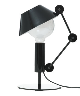 Nemo Mr. Light short Table lamp. Glossy black