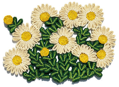 Seletti Florigraphie Marguerite Placemat. White,Yellow,Green