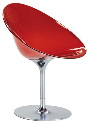 Kartell Ero/S/ Swivel armchair - Polycarbonate. Transparent orange