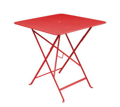 Fermob Bistro Foldable table - 71 x 71 cm - Foldable - With umbrella hole. Poppy red
