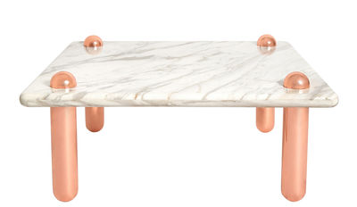 Jonathan Adler Ultra Cocktail Coffee table - 90 x 90 x H 43 cm. White,Pink gold