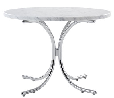 Verpan Modular Coffee table - Marble / 1960. White,Chromed