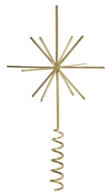 Ferm Living Christmas Top Star Decoration - For christmas tree. Gold