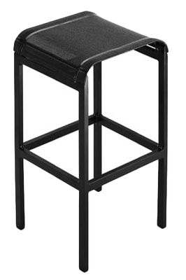 Ego Tandem Bar stool - H 80 cm - Fabric. Black