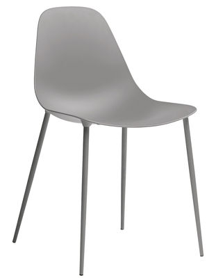 Opinion Ciatti Mammamia Chair - Metal shell & legs. Grey