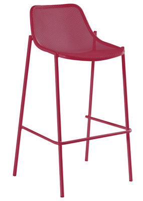 Emu Round Bar chair - Metal - H 78 cm. Red