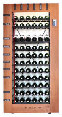 L'Atelier du Vin Smart Wine cellar - Base unit. Black,Light wood
