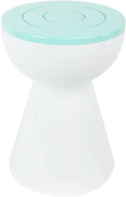 XL Boom Boto Stool - Standing table - H 50 cm. White,Water green