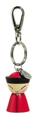 A di Alessi Mr. Chin Key ring. Red