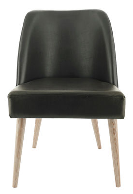 House Doctor Port Padded chair - Leatherette and ash feet. Dark green