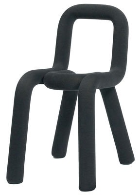 Moustache Bold Padded chair - Fabric. Dark grey