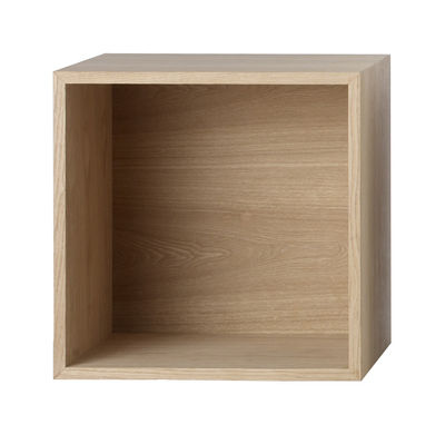 Muuto Stacked Shelf - Medium square unit with bottom. Ash
