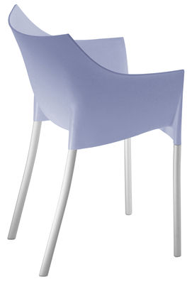 Kartell Dr. No Stackable armchair - Plastic & metal legs. Lavander