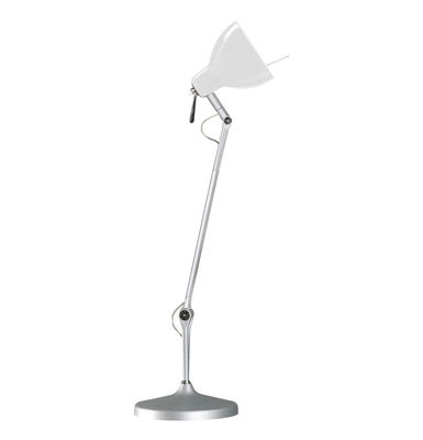 Rotaliana Luxy T1 Desk lamp - Arm 3 sections. Glossy white,Matallic