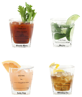 KIKKERLAND Bartending Cocktail glass - Set of 4. Transparent
