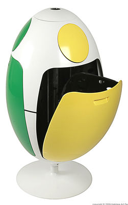 Soldi Design Ovetto Waste bin - for waste separation - 3 x 30 L. White,Blue,Yellow,Green
