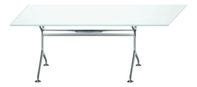 Alias Frametable Table - 190 x 85 cm. White,Glossy metal