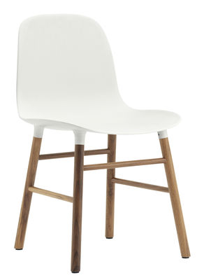 Normann Copenhagen Form Chair - Walnut leg. White,Walnut