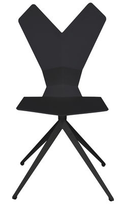 Tom Dixon Y Chair - Plastic seat & metal legs. Black