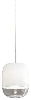 Prandina Gong Mini LED Pendant - Ø 13 x H 16 cm. White,Transparent