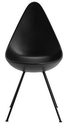 Fritz Hansen Drop Chair - Plastic shell / Reissue 1958. Black