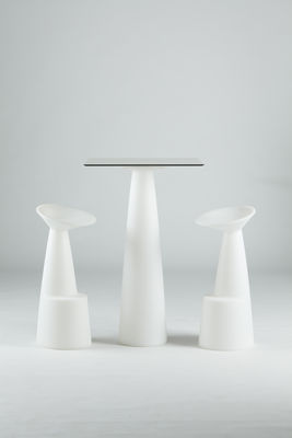 Slide Voilà Bar stool - H 80 cm - Plastic. White
