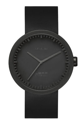 LEFF amsterdam D42 Watch - Leather wristband. Black,Mat black