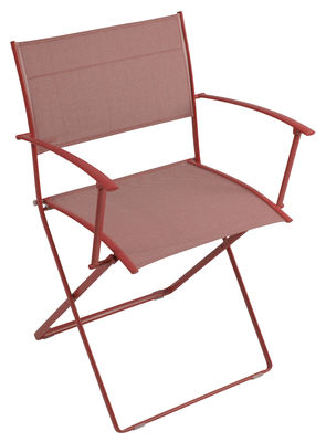 Fermob Plein Air Folding armchair - Fabric. Poppy red
