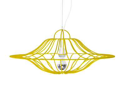 La Corbeille Ombrelle Pendant - Ø 60 cm. White,Yellow