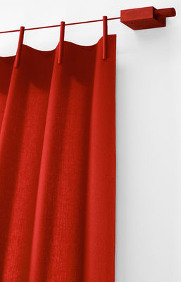 Kvadrat Ready Made Kit - Wool curtain + fastening / L 140 x H 300 cm. Red