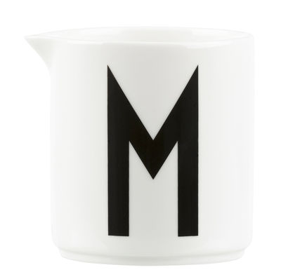 Design Letters Arne Jacobsen Milk pot - M letter. White