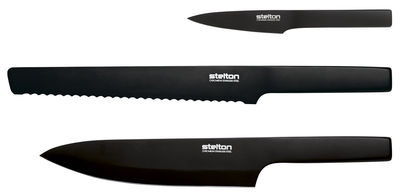 Stelton Pure Black Knife - Set of 3. Black
