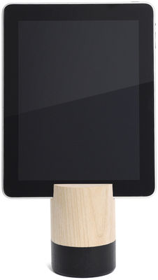 Y'a pas le feu au lac Base Tablet stand - For touchscreen tablet. Black,Light wood