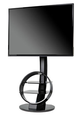 Ateca Circle Television table - With stand. Black