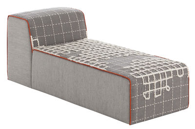 Gan Bandas Sofa - L 155 cm. White,Orange,Grey