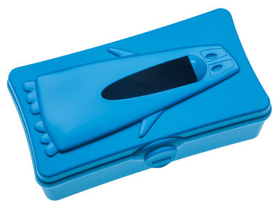 Koziol Ping Pong Tissue box. Opaque caribbean blue