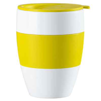 Koziol Aroma to go Cup - Insulated with lid. Mustard green