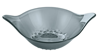Koziol Leaf Salade bowl - 600 ml. Transparent charcoal grey