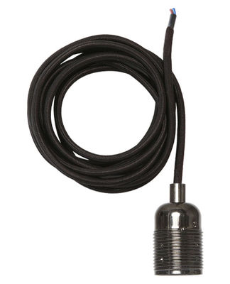Frama - Pop Corn Frama Kit Pendant - Set cable + lamp socket E27. Chromed black