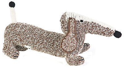 Anne-Claire Petit Basset Cuddly toy - Crochet cuddly toy. Chocolate
